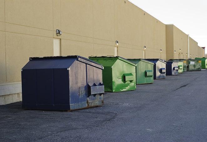 construction debris removed by dumpsters at a job site in Pacoima, CA